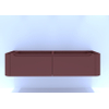 H&R badmeubelen Juice Wastafelonderkast - 180x45x40cm - afgeronde hoeken - 2 lades - geïntegreerde greep - terra mat SW867606