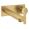 GROHE Lineare New wastafelkraan - l-size - wand - 2-gats - geborsteld cool sunrise (goud) SW1477537