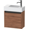 Duravit Ketho.2 Wastafelonderbouwkast - met 1 deur - 48.4x23.8x44cm rechts - met greep antraciet - noten mat SW773084