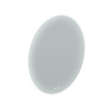 Thebalux Type M miroir 100x100cm rond avec éclairage et chauffage de miroir LED aluminium blanc DEUXIÈME CHANCE OUT11973