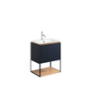 Crosswater Mada Ensemble de meuble - 50x36.7x61cm - lavabo - 1 trou de robinet - open frame - Indigo Blue SW975289