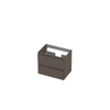 INK Wastafelonderkast - 60x40x52cm - 2 lades - greeploos - MDF lak - Mat taupe SW21269