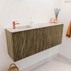 Mondiaz JOYA-DLUX 100cm toiletmeubel - kleur Dusk - Wastafel FAYE positie Links 1 kraangat kleur Nata. SW1426272