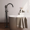 BRAUER Stripe Mitigeur de baignoire sur pied - SET 02 - Douchette à main 3 positions - Flexible de douche - gunmetal brossé PVD SW1434969