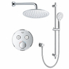 Grohe - Adema Rise regendoucheset – Ø20 cm hoofddouche – 20 cm gebogen wandarm – ronde handdouche – 2 functies – chroom SW811913
