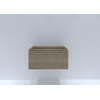 H&R Badmeubelen Matrix Meuble sous-lavabo - 80x44.8x40cm - façade 3D - 1 tiroir - sans poignées avec bande de préhension - chêne français SW757128