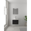 Bruynzeel Combo badmeubelset 60x45cm 1 wasbak 2 lades met spiegel met softclose ceramic zijde zwart SW383482 Bruynzeel Combo badmeubelset 60x45cm 1 wasbak 2 lades met spiegel met softclose ceramic zijde zwart SW383482