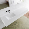 MONDIAZ LAGOM 180cm badmeubel solid surface talc 2 lades Wastafel cloud links zonder kraangat SW409052 MONDIAZ LAGOM 180cm badmeubel solid surface talc 2 lades Wastafel cloud links zonder kraangat SW409052