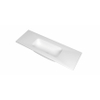 INK Reflekt wastafel - 120x40x1.5cm polystone midden zonder kraangat - mat wit SW956013