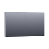 BRAUER Impress Deluxe armoire de toilette - 120x70x15cm - éclairage interne et externe - 2 portes miroir double face - gris mat SW371760
