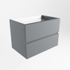 Mondiaz VICA Meuble sous vasque - 70x45x50cm - 2 tiroirs - softclose - 1 découpe au centre - Plata SW1016458