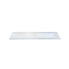 HR Badmeubelen Thin lavabo pierre artificielle 120,5x2x45,5cm cuve DROITE blanc brillant s/trl SW458043
