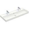 Villeroy & Boch Collaro meubelwastafel 120x47cm met overloop 2 kraangaten wit SW358344 Villeroy & Boch Collaro meubelwastafel 120x47cm met overloop 2 kraangaten wit SW358344