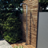 Saniclass Outdoor Original vrijstaande buitendouche met handdouche geborsteld RVS SW278127 Saniclass Outdoor Original vrijstaande buitendouche met handdouche geborsteld RVS SW278127