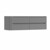 H&R Badmeubelen Juice Wastafelonderkast - 160x45x50cm - linkerhoek afgerond - 4 lades - geïntegreerde greep - stone grey mat SW1491324