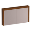 BRAUER Rise Armoire de toilette - 120x70x15cm - sans éclairage - 2 portes miroir double face - lamelles chêne marron SW1203737