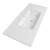 Saniclass Pisa Lavabo pour meuble 100cm 1 trou pour robinetterie céramique Blanc SW6700