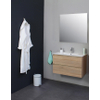 Adema Bella badmeubel met keramiek wastafel 1 kraangat met spiegel 80x55x46cm Eiken SW398108 Adema Bella badmeubel met keramiek wastafel 1 kraangat met spiegel 80x55x46cm Eiken SW398108