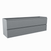 Mondiaz Hay Meuble sous vasque - 150x40x50cm - 2 tiroirs - softclose - 1 découpe gauche - Plata SW1016071