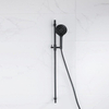 Fortifura Calvi ensemble barre de douche avec douchette à main ronde, flexible de douche lisse noir mat SW1159289