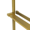 Fortifura Galeria handdoekrek voor inloopdouche - wandmontage / klemt op het glas - 140cm - inkortbaar - geborsteld messing SW1579868