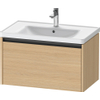 Duravit Ketho.2 Wastafelonderbouwkast - met 1 lade - 78.4x45.5x44cm - met greep antraciet - natuur eiken mat SW772945