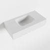 MONDIAZ LEX Lavabo à poser - 60x30x12cm - 0 trous de robinet - lavabo centré - Acrylique Talc mat SW476331