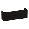 BRAUER Adore meuble sous-lavabo - 160x46x55cm - 4 tiroirs softclose - sans poignées - 2 découpes pour siphon - Timber Black SW1198346