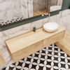 MONDIAZ LUSH 150cm badmeubel washed oak 2 lades wastafel BARCO rechts zonder kraangat SW409548 MONDIAZ LUSH 150cm badmeubel washed oak 2 lades wastafel BARCO rechts zonder kraangat SW409548