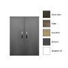 Sanicare Q1 - Q12 - Q17 kolomkast dubbel 67x32x90cm 2 deuren standaard greep met softclose Antraciet SW279517 Sanicare Q1 - Q12 - Q17 kolomkast dubbel 67x32x90cm 2 deuren standaard greep met softclose Antraciet SW279517