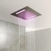 Hotbath Mate Inbouwhoofddouche vierkant - 30x30cm - met LED verlichting en watersensor - geborsteld nikkel (RVS) SW61998