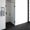 BRAUER Void porte de niche 2-parties verre transparent 90x200 réversible avec porte pivotante 60 au mur incl. traitement anticalcaire noir mat SW223754