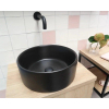 Par Goof Vasque à poser - 40x15x40cm - Céramique - Rond - Noir Mat SW1177015 Par Goof Vasque à poser - 40x15x40cm - Céramique - Rond - Noir Mat SW1177015