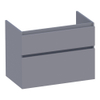 BRAUER Delight meuble sous lavabo - 80x46x60cm - 2 tiroirs softclose - sans poignée - 1 découpe pour le siphon - gris mat SW1199419