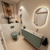 MONDIAZ TURE-DLUX Meuble toilette - 120cm - Army - EDEN - vasque Ostra - position droite - sans trou de robinet SW1104724