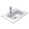 Thebalux wastafel slimline 60cm keramiek 1x kom 1x kraangat SW717323