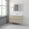 Bruynzeel Miko badmeubelset 66x121x51cm 1 kraangat 1 wasbak 2 lades met spiegel met softclose natuur eiken SW384519 Bruynzeel Miko badmeubelset 66x121x51cm 1 kraangat 1 wasbak 2 lades met spiegel met softclose natuur eiken SW384519
