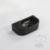 Fugaflow Eccelente Pietra Fontaine - 40x22x12cm - Rainurée - demi-ronde - sans trou de robinet - Céramique - Noir mat SW1419547
