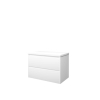 Proline top ensemble de meubles de salle de bains 80x46x55.2cm plaque de recouvrement et meuble symétrique blanc mat SW350407
