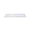 HR Badmeubelen Thin lavabo pierre de synthèse 120,5x2x45,5cm cuve DR blanc brillant 1tr robinet SW458041