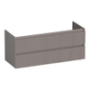 BRAUER Joy Wavy meuble sous-lavabo 120 2 tiroirs softclose - sans poignées - 1 découpe pour siphon - taupe mat SW1201344