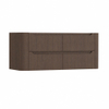 H&R Badmeubelen Juice Wastafelonderkast - 120x45x50cm - afgeronde hoeken - 4 lades - geïntegreerde greep - coffee SW1489992