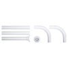 Sealskin Seallux Tringle de rideau de douche Set combinée. Ø 28 mm Aluminium Blanc pour 90x90, 90x90x90 ou 80x170 cm CO276669010