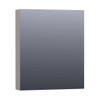 Saniclass Dual spiegelkast 60x70x15cm verlichting geintegreerd rechthoek 1 draaideur Mat Taupe MDF SW371737 Saniclass Dual spiegelkast 60x70x15cm verlichting geintegreerd rechthoek 1 draaideur Mat Taupe MDF SW371737