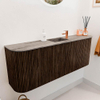 Mondiaz JOYA-DLUX 113.2cm toiletmeubel - ronding links en rechts kleur Walnut - Wastafel FAYE positie Midden 1 kraangat kleur Oza. SW1424608