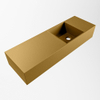 Mondiaz TYNE Lave-mains - 70x23x12cm - vasque à Droite - sans trous de robinetterie - solid surface - Oro SW1026103