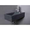 Forzalaqua Venetia Lavabo de toilettes 40x22x10cm vasque à gauche 0 trou de robinet Pierre naturelle Granit adouci SW369917