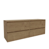 Saniclass Holz Pure Meuble de salle de bain - 160x45x60cm - 4 tiroirs - plan de toilette - Chêne natural SW1437482
