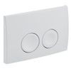 Geberit Delta 21 bedieningsplaat met dualflush frontbediening voor toilet 24.6x16.4cm wit 0701175 Geberit Delta 21 bedieningsplaat met dualflush frontbediening voor toilet 24.6x16.4cm wit 0701175