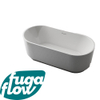 FugaFlow Eccelente Anta baignoire îlot - 150x75x58cm - avec vidage - acrylique - blanc brillant SW1123261